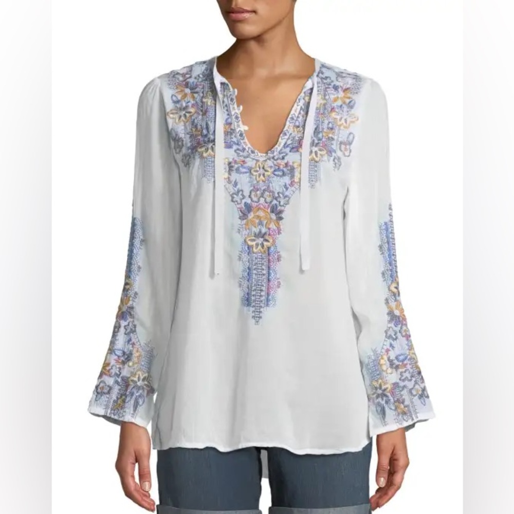 Johnny Was Tanya Embroidered Blouse
